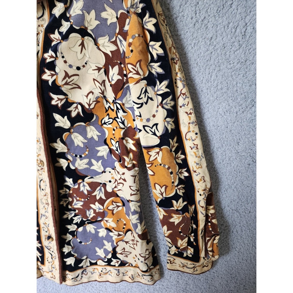 Vtg 70s Emilio Pucci Saks Skirt Set Women 12 Floral Velvet Jacket Maxi Skirt‎ - Picture 5 of 16
